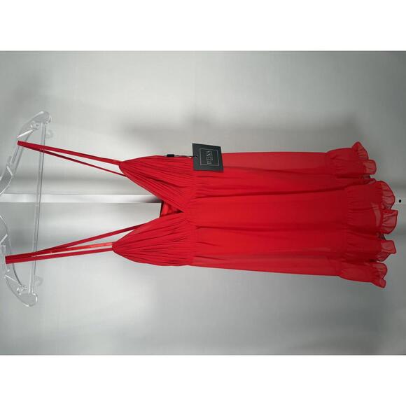 Ieena for Mac Duggal 70194 Red Mini Dress Size US 4 NWT - Picture 4 of 9